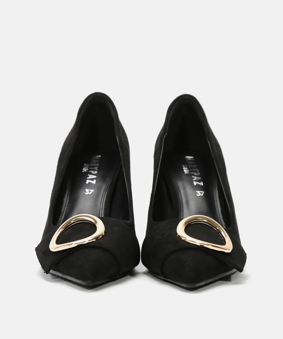 Sapatos salto adorno met&aacute;lico image number null